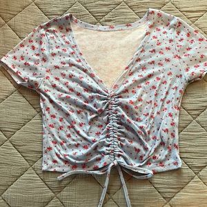 Scrunch cropped shirt